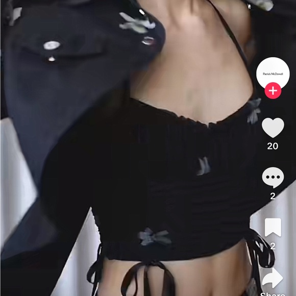 Pinko Orchid Print Ruched Bustier Top L - Picture 5 of 12